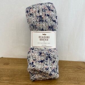Indigo Reading Socks Multicoloured Faux Sherpa Lining Women’s NEW